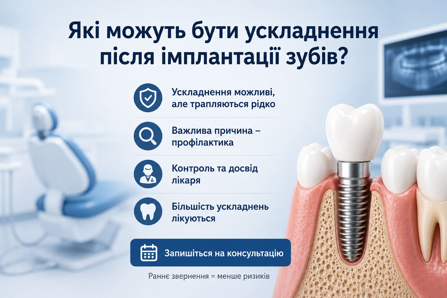 Наслідки після імплантації зубів: як уникнути ускладнення?